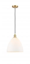  516-1P-SG-GBD-121 - Bristol - 1 Light - 12 inch - Satin Gold - Cord hung - Mini Pendant