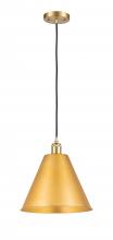  516-1P-SG-MBC-12-SG - Berkshire - 1 Light - 12 inch - Satin Gold - Cord hung - Mini Pendant