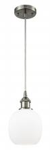  516-1P-SN-G101-LED - Belfast - 1 Light - 6 inch - Brushed Satin Nickel - Cord hung - Mini Pendant