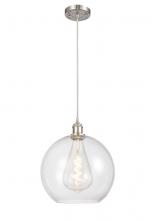  516-1P-SN-G122-12 - Athens - 1 Light - 12 inch - Brushed Satin Nickel - Cord hung - Mini Pendant