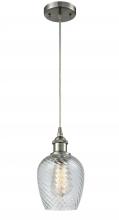  516-1P-SN-G292-LED - Salina - 1 Light - 6 inch - Brushed Satin Nickel - Cord hung - Mini Pendant