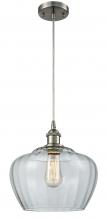  516-1P-SN-G92-L - Fenton - 1 Light - 11 inch - Brushed Satin Nickel - Cord hung - Mini Pendant