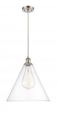  516-1P-SN-GBC-162 - Berkshire - 1 Light - 16 inch - Brushed Satin Nickel - Cord hung - Pendant