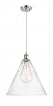  516-1P-SN-GBC-164 - Berkshire - 1 Light - 16 inch - Brushed Satin Nickel - Cord hung - Pendant