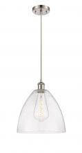  516-1P-SN-GBD-124 - Bristol - 1 Light - 12 inch - Brushed Satin Nickel - Cord hung - Mini Pendant