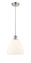  516-1P-SN-GBD-91 - Bristol - 1 Light - 9 inch - Brushed Satin Nickel - Cord hung - Mini Pendant