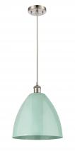  516-1P-SN-MBD-12-SF - Plymouth - 1 Light - 12 inch - Brushed Satin Nickel - Cord hung - Mini Pendant