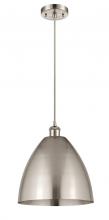  516-1P-SN-MBD-12-SN - Bristol - 1 Light - 12 inch - Brushed Satin Nickel - Cord hung - Mini Pendant