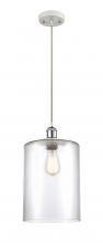  516-1P-WPC-G112-L - Cobbleskill - 1 Light - 9 inch - White Polished Chrome - Cord hung - Mini Pendant