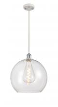  516-1P-WPC-G122-14 - Athens - 1 Light - 14 inch - White Polished Chrome - Cord hung - Pendant