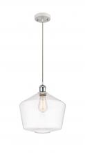  516-1P-WPC-G652-12 - Cindyrella - 1 Light - 12 inch - White Polished Chrome - Cord hung - Mini Pendant