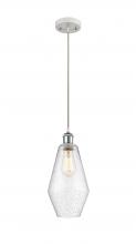  516-1P-WPC-G654-7 - Cindyrella - 1 Light - 7 inch - White Polished Chrome - Cord hung - Mini Pendant