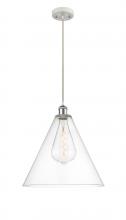  516-1P-WPC-GBC-162 - Berkshire - 1 Light - 16 inch - White Polished Chrome - Cord hung - Pendant