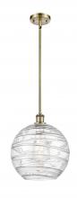  516-1S-AB-G1213-12 - Athens Deco Swirl - 1 Light - 12 inch - Antique Brass - Mini Pendant