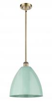  516-1S-AB-MBD-12-SF - Plymouth - 1 Light - 12 inch - Antique Brass - Pendant