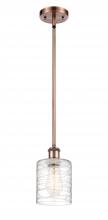  516-1S-AC-G1113 - Cobbleskill - 1 Light - 5 inch - Antique Copper - Mini Pendant