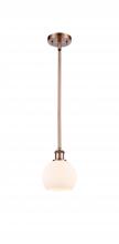 Innovations Lighting 516-1S-AC-G121-6-LED - Athens - 1 Light - 6 inch - Antique Copper - Mini Pendant