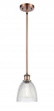  516-1S-AC-G382 - Castile - 1 Light - 6 inch - Antique Copper - Mini Pendant