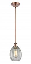  516-1S-AC-G82 - Eaton - 1 Light - 6 inch - Antique Copper - Mini Pendant