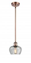  516-1S-AC-G92 - Fenton - 1 Light - 7 inch - Antique Copper - Mini Pendant