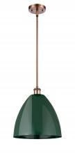  516-1S-AC-MBD-12-GR - Plymouth - 1 Light - 12 inch - Antique Copper - Pendant