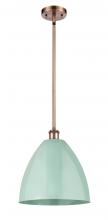  516-1S-AC-MBD-12-SF - Plymouth - 1 Light - 12 inch - Antique Copper - Pendant