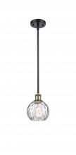 Innovations Lighting 516-1S-BAB-G1215-6-LED - Athens Water Glass - 1 Light - 6 inch - Black Antique Brass - Mini Pendant