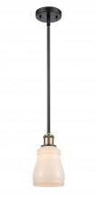 Innovations Lighting 516-1S-BAB-G391-LED - Ellery - 1 Light - 5 inch - Black Antique Brass - Mini Pendant