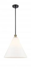 Innovations Lighting 516-1S-BAB-GBC-161-LED - Berkshire - 1 Light - 16 inch - Black Antique Brass - Pendant