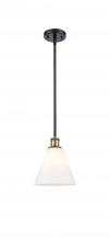 Innovations Lighting 516-1S-BAB-GBC-81-LED - Berkshire - 1 Light - 8 inch - Black Antique Brass - Mini Pendant