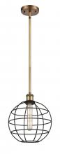  516-1S-BB-CE-10-BK - Lake Placid - 1 Light - 10 inch - Brushed Brass - Mini Pendant