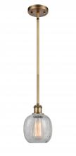  516-1S-BB-G105 - Belfast - 1 Light - 6 inch - Brushed Brass - Mini Pendant