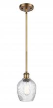  516-1S-BB-G292 - Salina - 1 Light - 6 inch - Brushed Brass - Mini Pendant