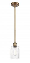  516-1S-BB-G342 - Hadley - 1 Light - 5 inch - Brushed Brass - Mini Pendant