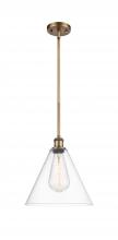  516-1S-BB-GBC-122 - Berkshire - 1 Light - 12 inch - Brushed Brass - Mini Pendant