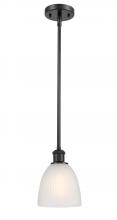  516-1S-BK-G381 - Castile - 1 Light - 6 inch - Matte Black - Mini Pendant