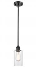  516-1S-BK-G802 - Clymer - 1 Light - 4 inch - Matte Black - Mini Pendant