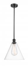  516-1S-BK-GBC-122 - Berkshire - 1 Light - 12 inch - Matte Black - Mini Pendant