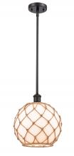  516-1S-OB-G121-10RB - Farmhouse Rope - 1 Light - 10 inch - Oil Rubbed Bronze - Mini Pendant