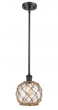  516-1S-OB-G122-8RB - Farmhouse Rope - 1 Light - 8 inch - Oil Rubbed Bronze - Mini Pendant