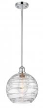  516-1S-PC-G1213-10-LED - Athens Deco Swirl - 1 Light - 10 inch - Polished Chrome - Mini Pendant