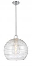  516-1S-PC-G1213-14 - Athens Deco Swirl - 1 Light - 14 inch - Polished Chrome - Pendant