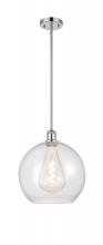  516-1S-PC-G124-12 - Athens - 1 Light - 12 inch - Polished Chrome - Mini Pendant