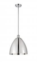  516-1S-PC-MBD-12-PC - Bristol - 1 Light - 12 inch - Polished Chrome - Pendant