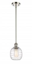  516-1S-PN-G1013 - Belfast - 1 Light - 6 inch - Polished Nickel - Mini Pendant