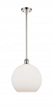  516-1S-PN-G121-12-LED - Athens - 1 Light - 12 inch - Polished Nickel - Mini Pendant