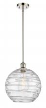  516-1S-PN-G1213-12 - Athens Deco Swirl - 1 Light - 12 inch - Polished Nickel - Mini Pendant