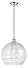  516-1S-PN-G1213-14 - Athens Deco Swirl - 1 Light - 14 inch - Polished Nickel - Pendant