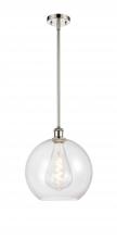  516-1S-PN-G122-12 - Athens - 1 Light - 12 inch - Polished Nickel - Mini Pendant