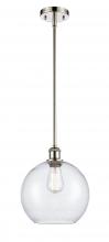  516-1S-PN-G124-10 - Athens - 1 Light - 10 inch - Polished Nickel - Mini Pendant